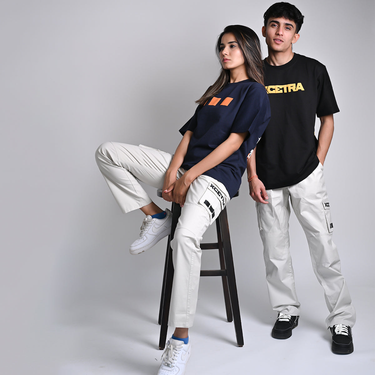 Ostrich White Unisex Cargo Pants