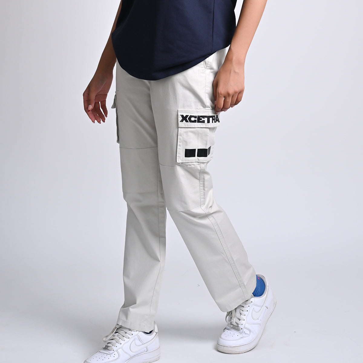 Ostrich White Unisex Cargo Pants
