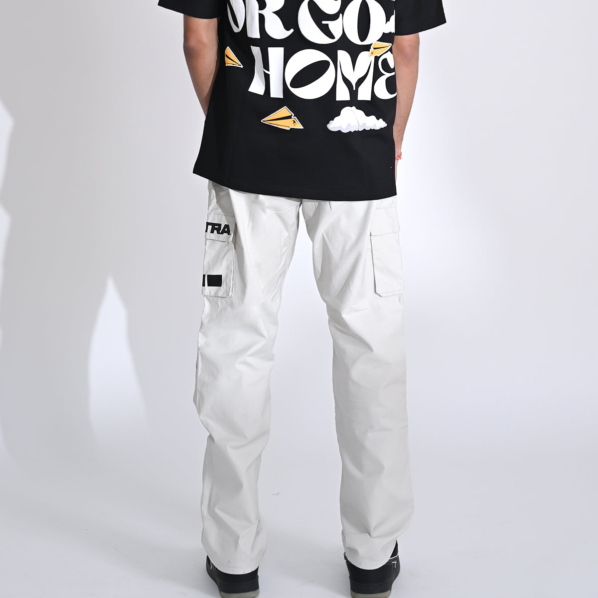 Ostrich White Unisex Cargo Pants