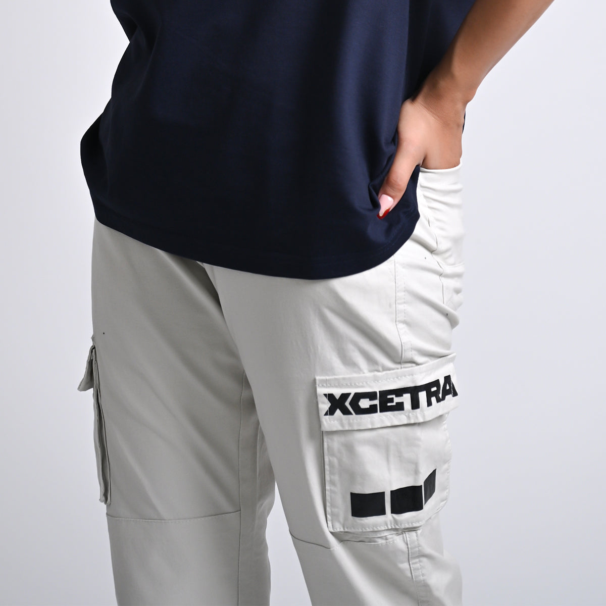 Ostrich White Unisex Cargo Pants